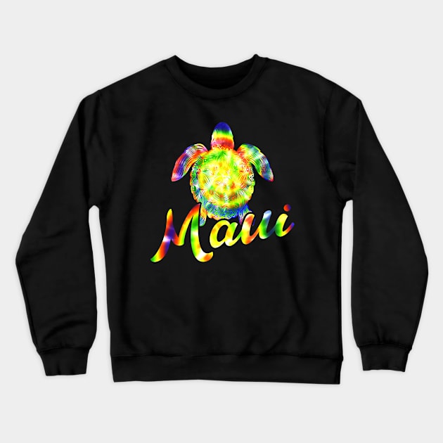 Aloha Maui Hawaiian Island Surfing Tropical Turtle Vacation Crewneck Sweatshirt by Jas-Kei Designs